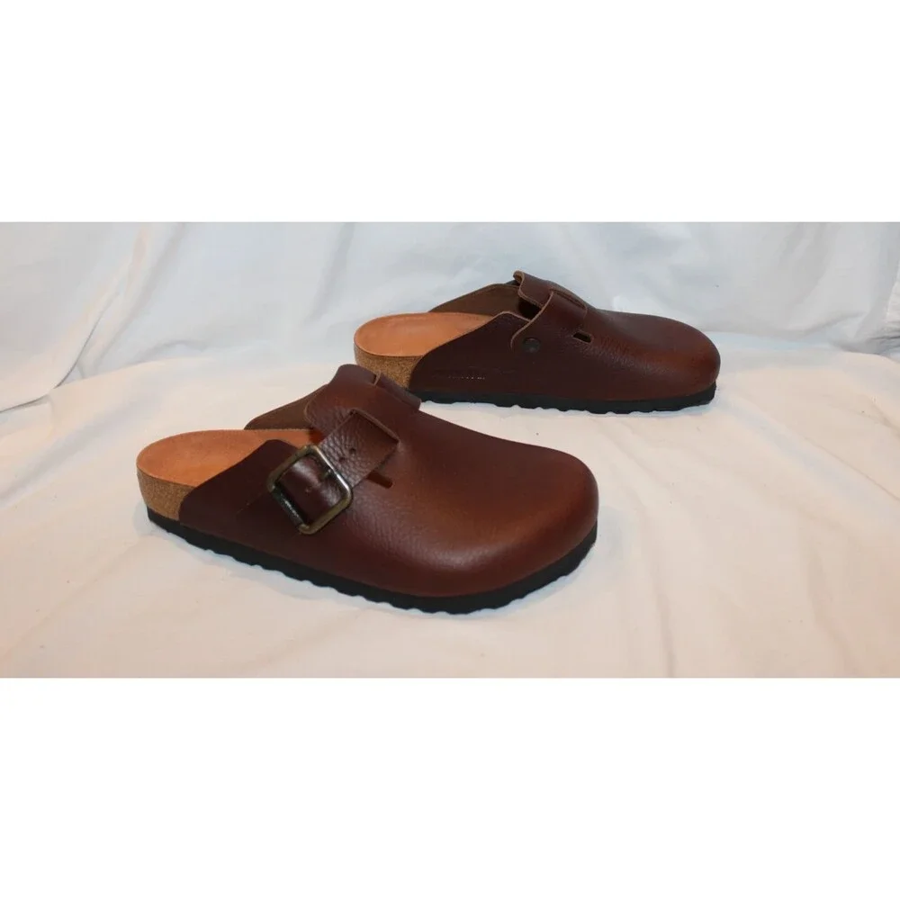 Birkenstock Boston Wire Buckle Men's Leather Sandals Wood Roast EU 42 REG $175